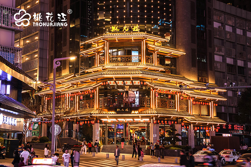 狀元樓夜間燈光亮起 狀元樓夜間燈光亮起